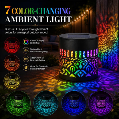 Solar Mandala Projector Outdoor Lights