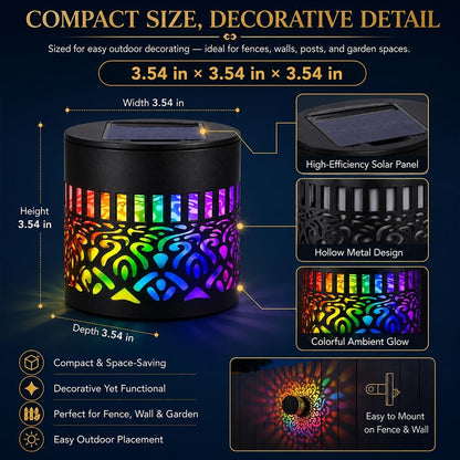 Solar Mandala Projector Outdoor Lights