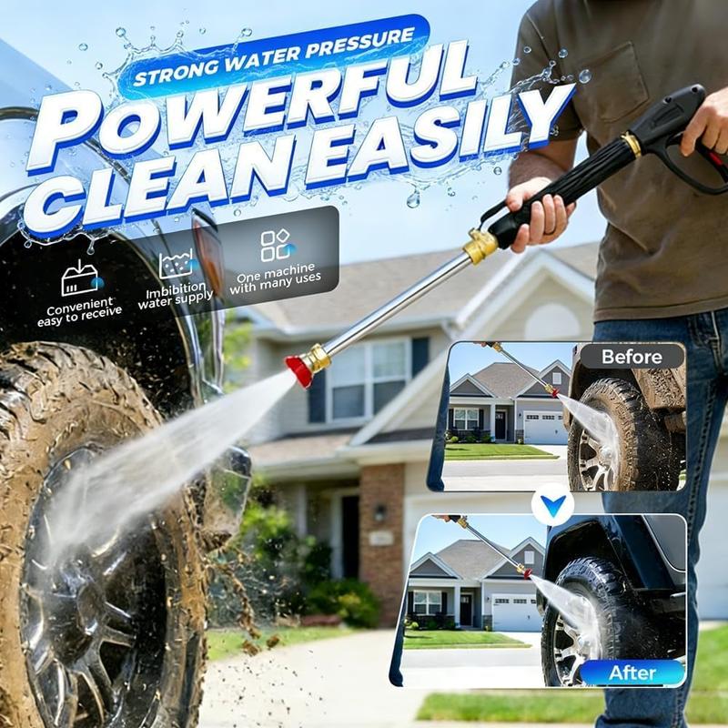 Omini™ High-pressure water gun – 3 interchangeable nozzles