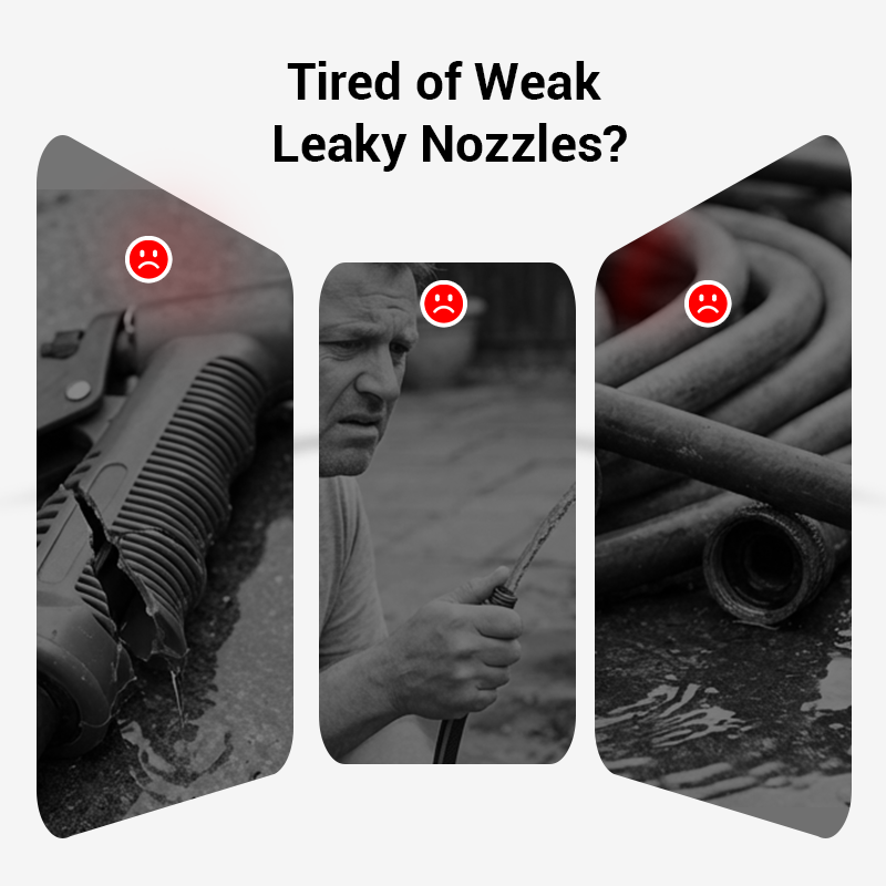 Omini™ High-pressure water gun – 3 interchangeable nozzles