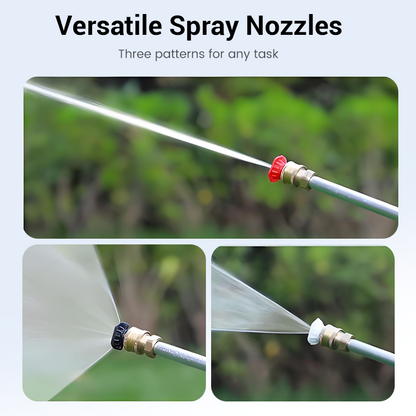 Omini™ High-pressure water gun – 3 interchangeable nozzles